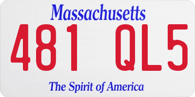 MA license plate 481QL5