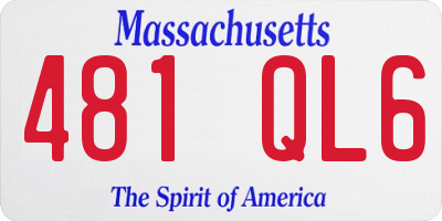 MA license plate 481QL6