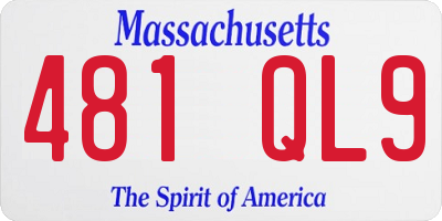 MA license plate 481QL9