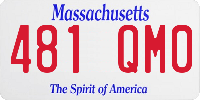 MA license plate 481QM0