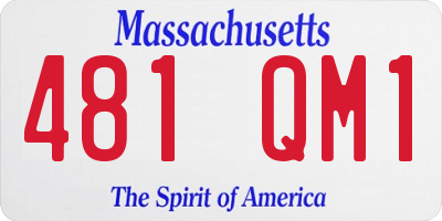 MA license plate 481QM1