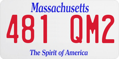 MA license plate 481QM2