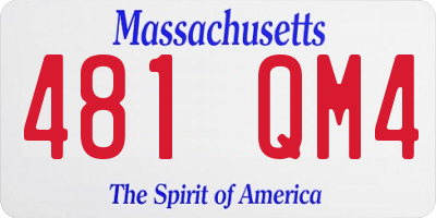 MA license plate 481QM4