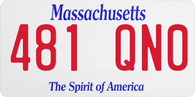 MA license plate 481QN0