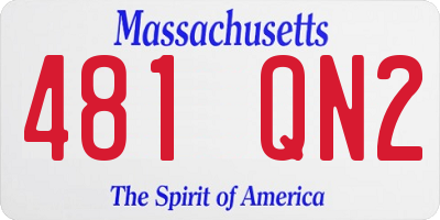 MA license plate 481QN2