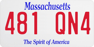 MA license plate 481QN4
