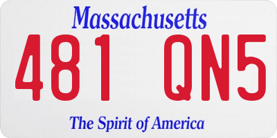 MA license plate 481QN5