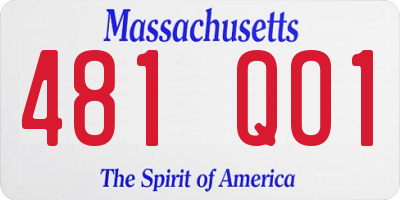 MA license plate 481QO1