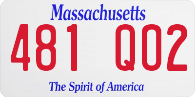 MA license plate 481QO2