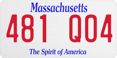MA license plate 481QO4