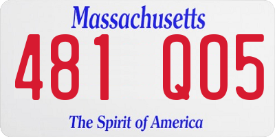 MA license plate 481QO5