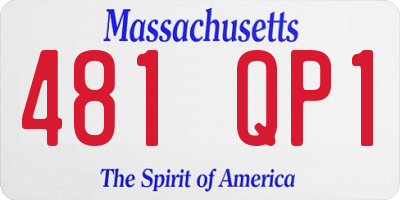 MA license plate 481QP1