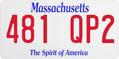 MA license plate 481QP2