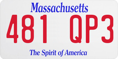 MA license plate 481QP3