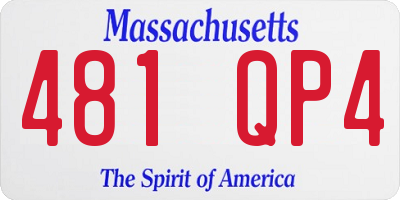 MA license plate 481QP4