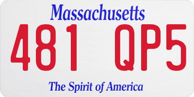 MA license plate 481QP5