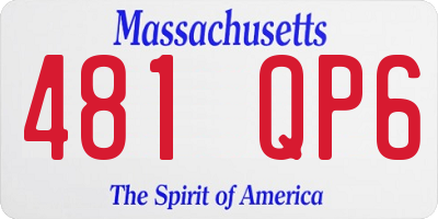 MA license plate 481QP6