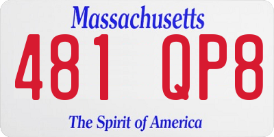 MA license plate 481QP8