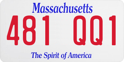 MA license plate 481QQ1