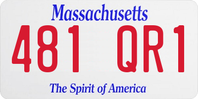 MA license plate 481QR1