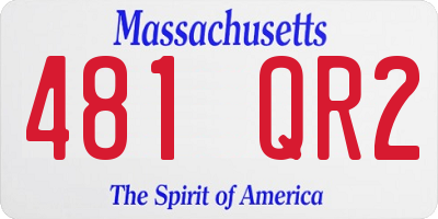 MA license plate 481QR2