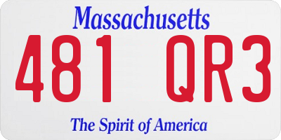 MA license plate 481QR3