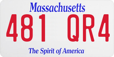MA license plate 481QR4