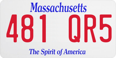 MA license plate 481QR5