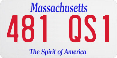 MA license plate 481QS1
