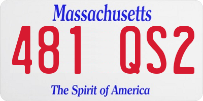 MA license plate 481QS2