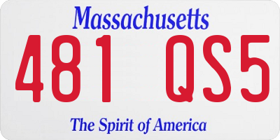 MA license plate 481QS5