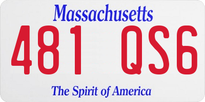 MA license plate 481QS6