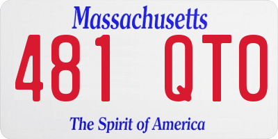 MA license plate 481QT0