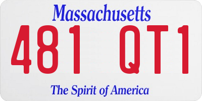 MA license plate 481QT1
