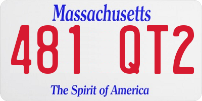 MA license plate 481QT2