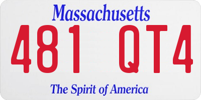 MA license plate 481QT4