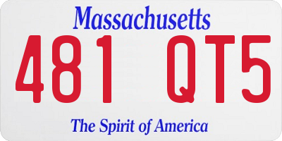 MA license plate 481QT5