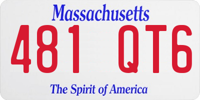 MA license plate 481QT6