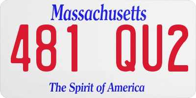 MA license plate 481QU2
