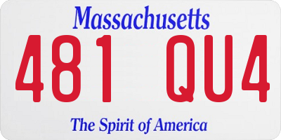 MA license plate 481QU4