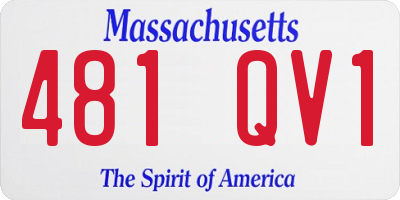 MA license plate 481QV1