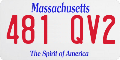 MA license plate 481QV2