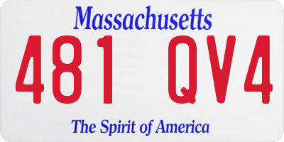 MA license plate 481QV4