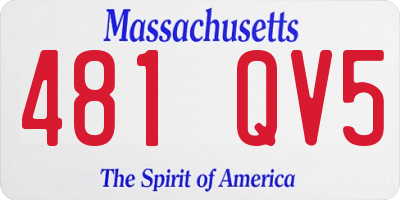 MA license plate 481QV5