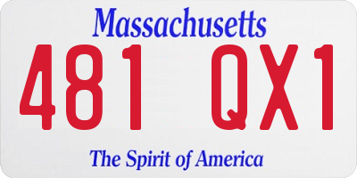 MA license plate 481QX1