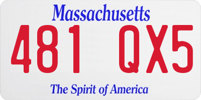 MA license plate 481QX5