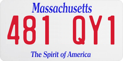 MA license plate 481QY1