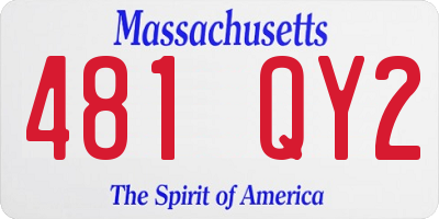 MA license plate 481QY2