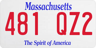 MA license plate 481QZ2