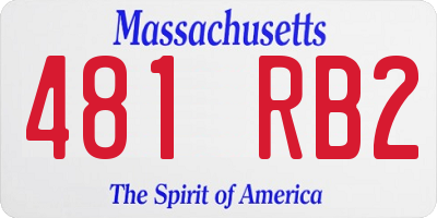 MA license plate 481RB2